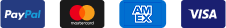 Payment Methods - PayPal, Mastercard, American Express, Visa